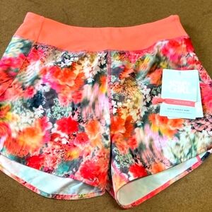 NWT Athleta Run the world 3' colorful athletic shorts for girls size 8-10